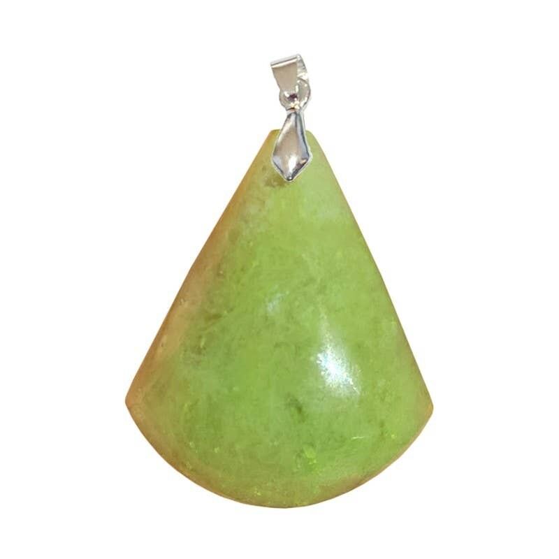 Pendente in avventurina verde triangolo del Madagascar