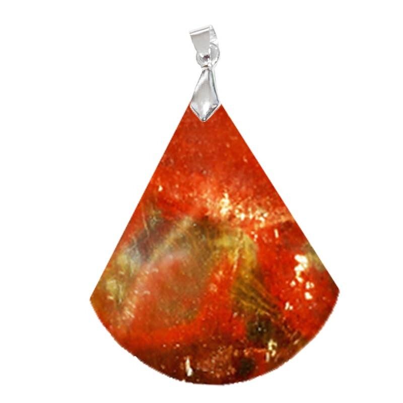 Pendenti triangolari in legno fossile