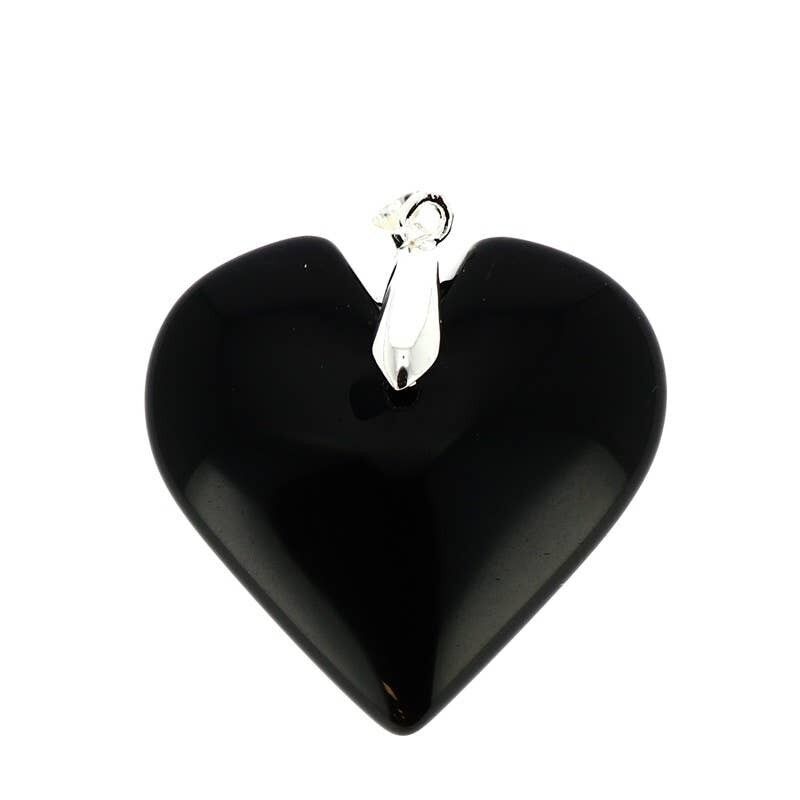 Ciondoli a cuore EXTRA in ossidiana nera