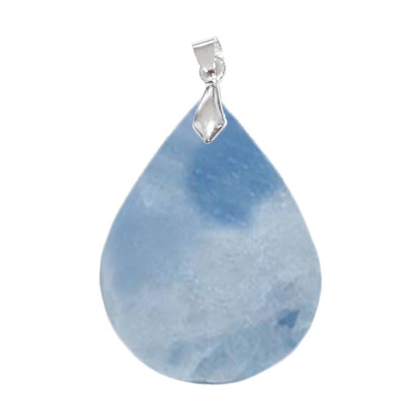 Pendenti a goccia in calcite blu
