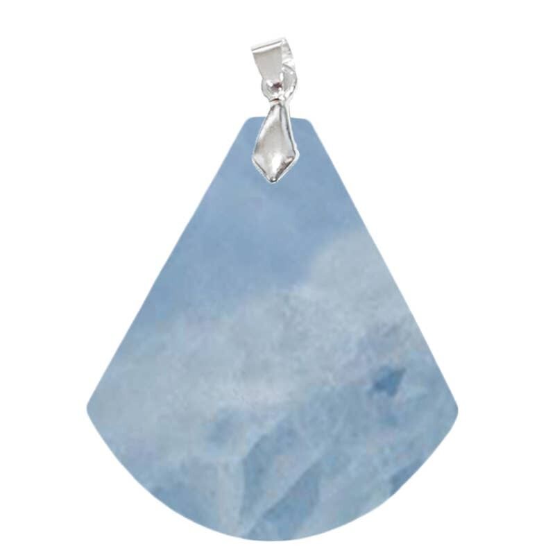 Pendenti triangolari in calcite blu