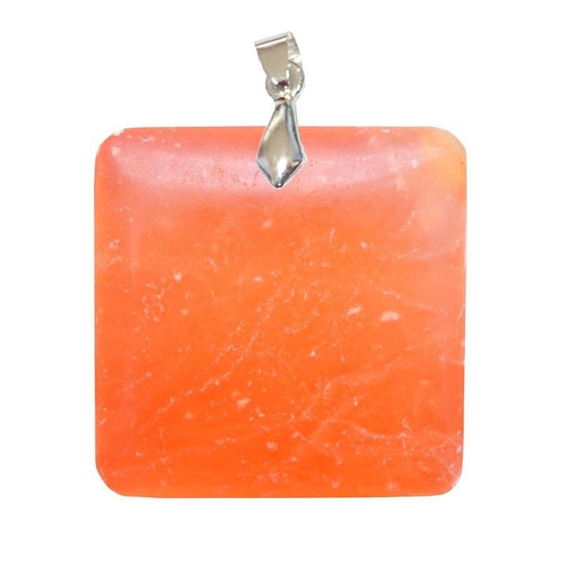 Ciondoli Quadrati EXTRA Calcite Arancio