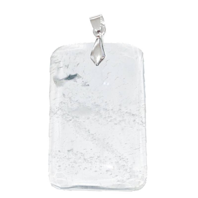 Pendente rettangolare in cristallo di rocca