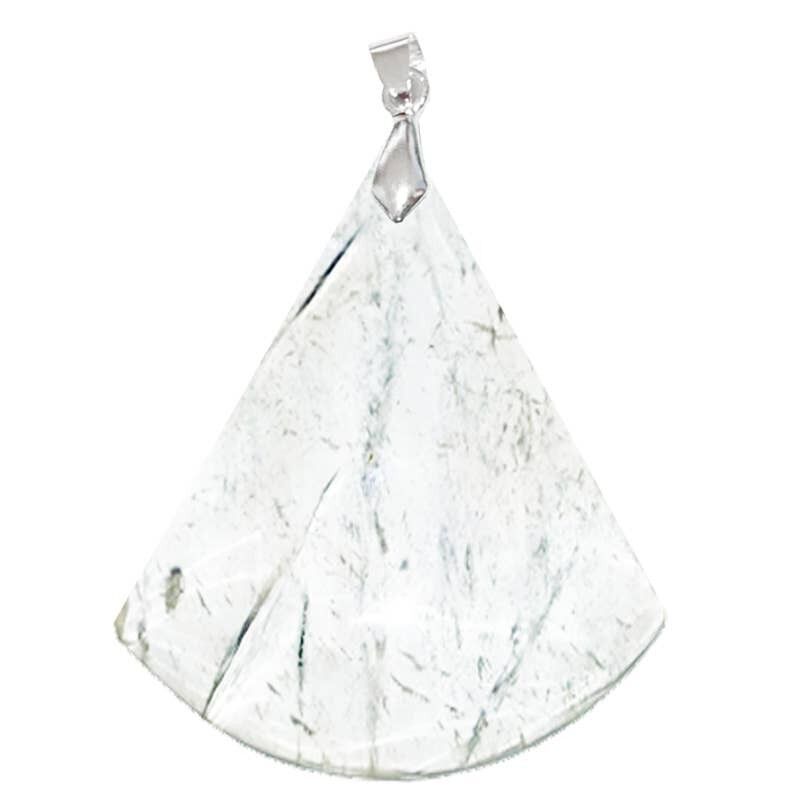 Ciondolo triangolo in cristallo di rocca