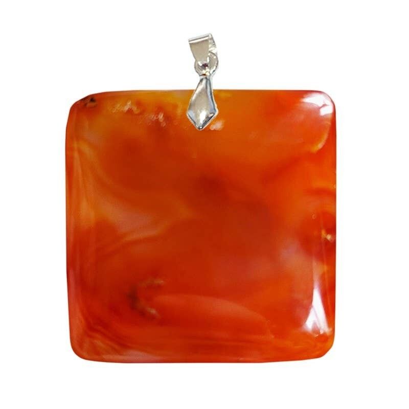 Ciondoli quadrati in corniola