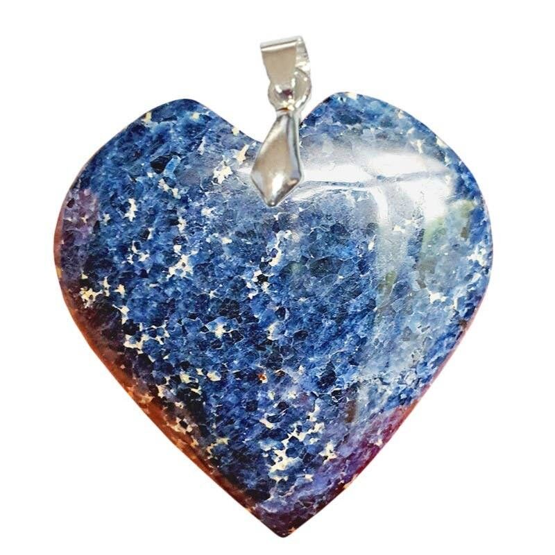 Ciondoli a cuore in Dumortierite