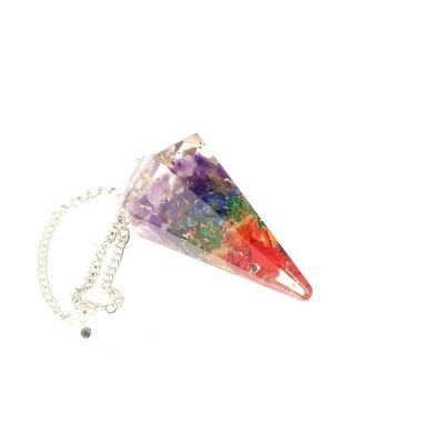 Pendules Orgonite 7 Chakras 5 cm