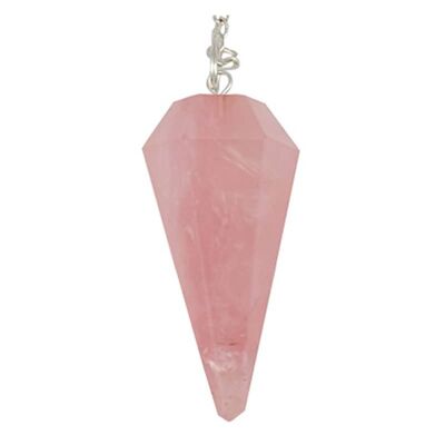 Péndulos facetados de cuarzo rosa EXTRA 4 cm