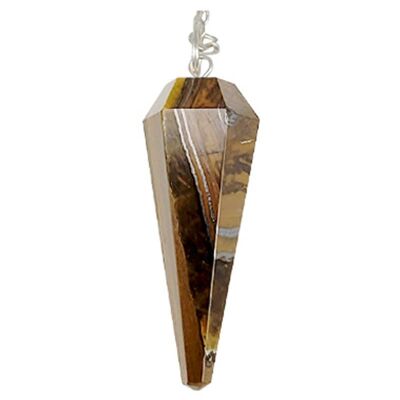 Pendoli sfaccettati in occhio di tigre EXTRA 4 cm