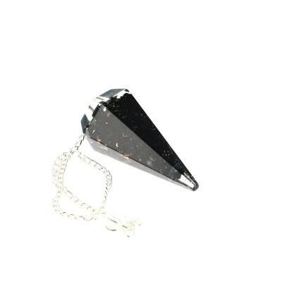 Pendoli in orgonite di tormalina nera da 5 cm