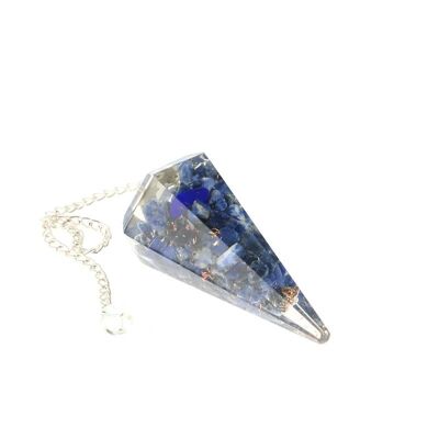 Pendoli in orgonite di sodalite da 5 cm