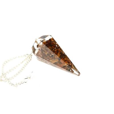 Pendoli in orgonite occhio di tigre 5 cm