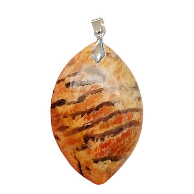 Marquise-Pfirsich-Mondstein-Anhänger