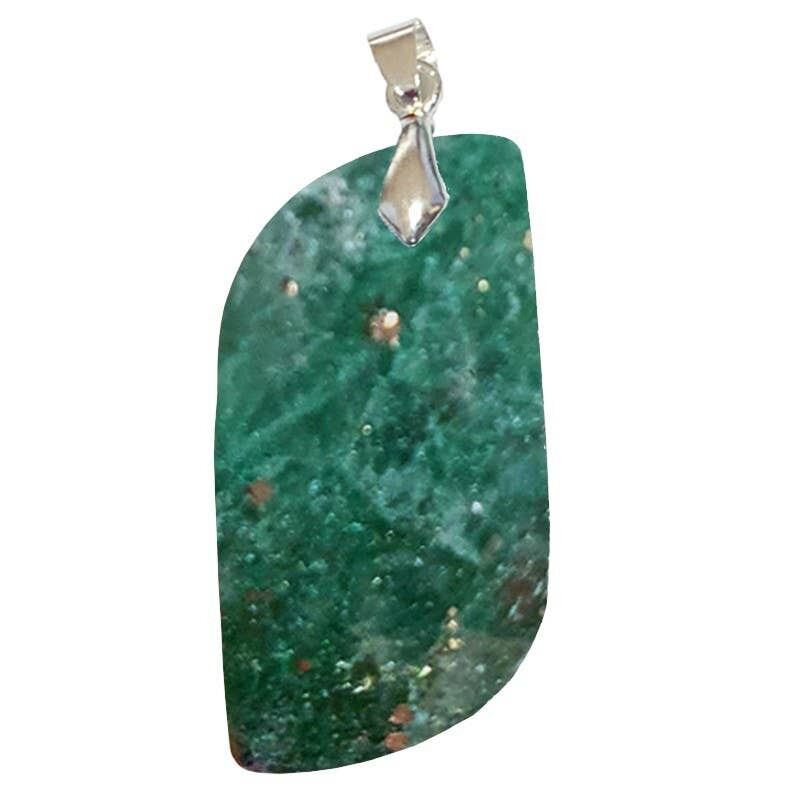 Fuchsit-Anhänger mit Markasit-Einschlüssen Form S