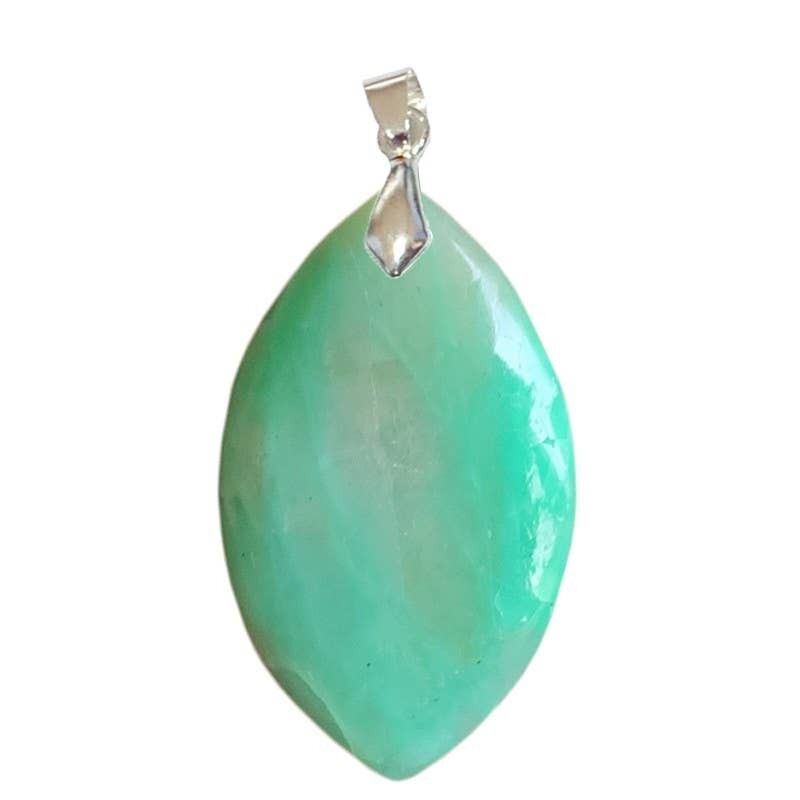 Ciondoli in pietra di luna verde marchesa (Garnierite)