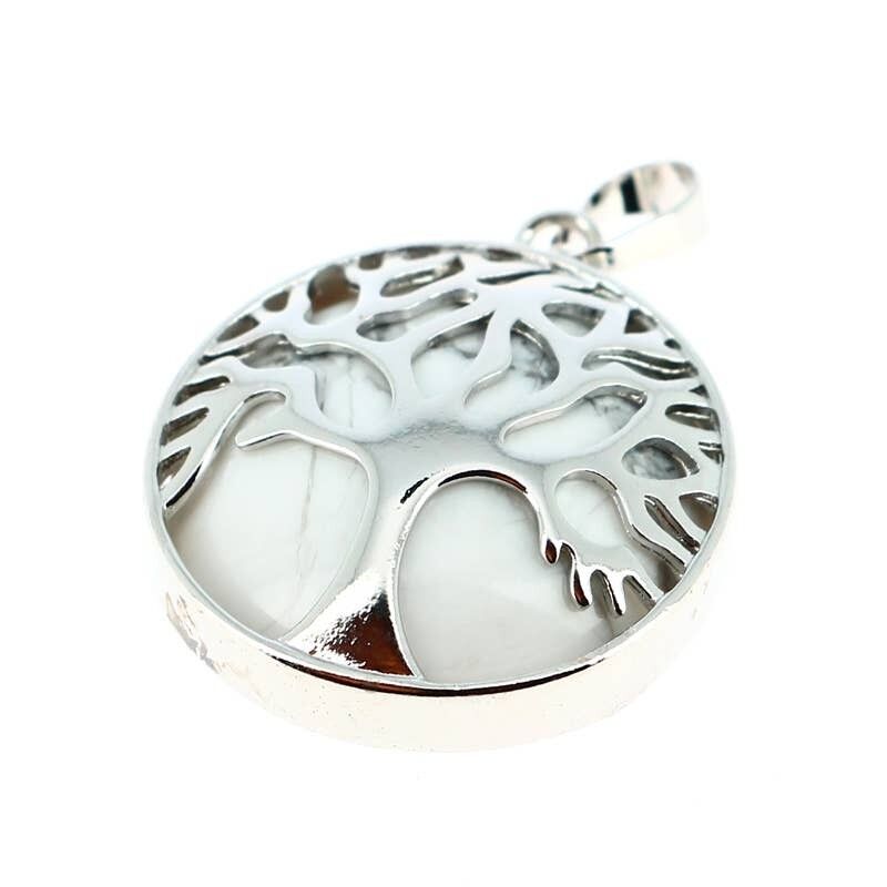 Ciondoli Albero della Vita in Howlite 2.5CM