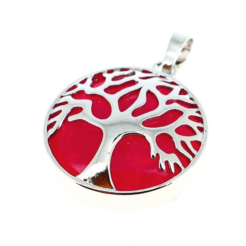 Ciondoli Albero della Vita in giada rossa 2.5CM
