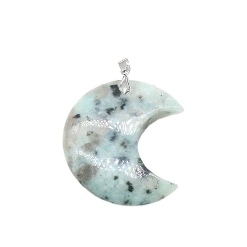 Ciondolo Luna in Kiwi Jasper 30 mm