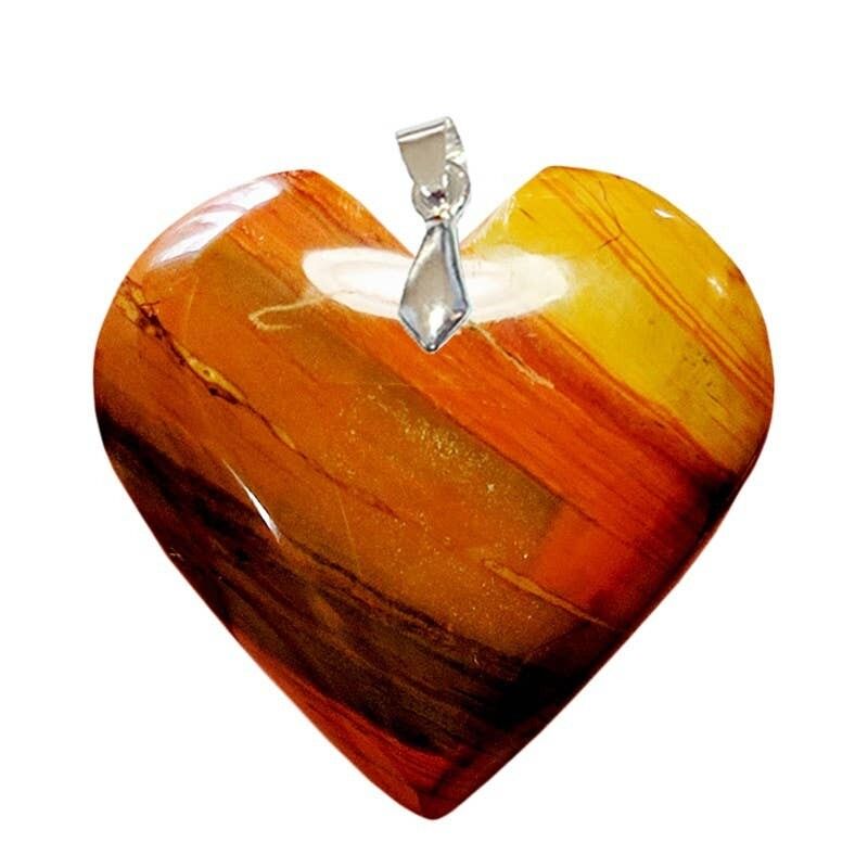 Mehrfarbiges Herz aus Jaspis