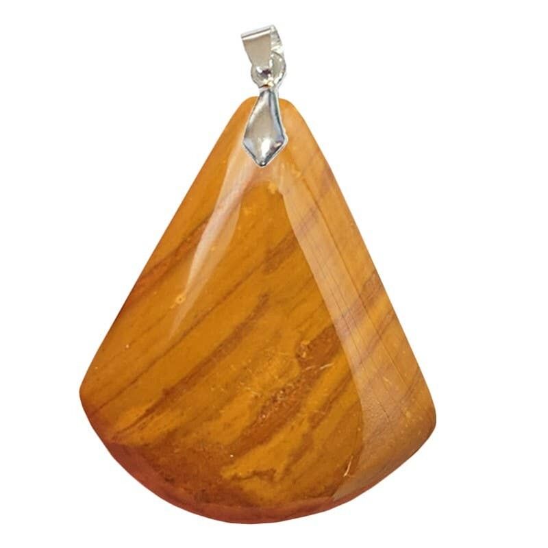 Dreieck gebändert brauner Jaspis-Anhänger
