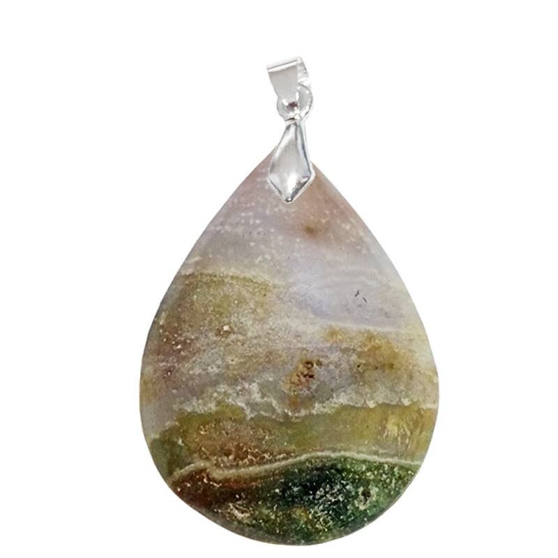 Kugelförmige Jaspis-Anhänger fallen lassen