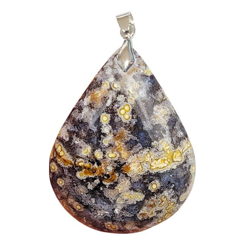 Lassen Sie gesprenkelte kreisrunde Jaspis-Anhänger fallen