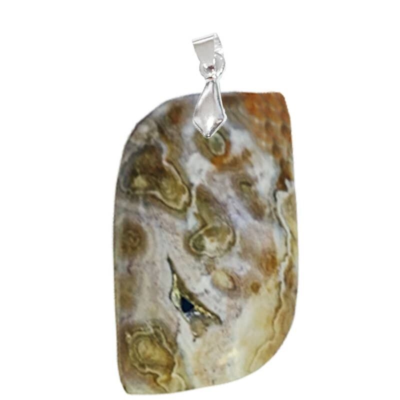 S-Form Orbicular Jaspis-Anhänger