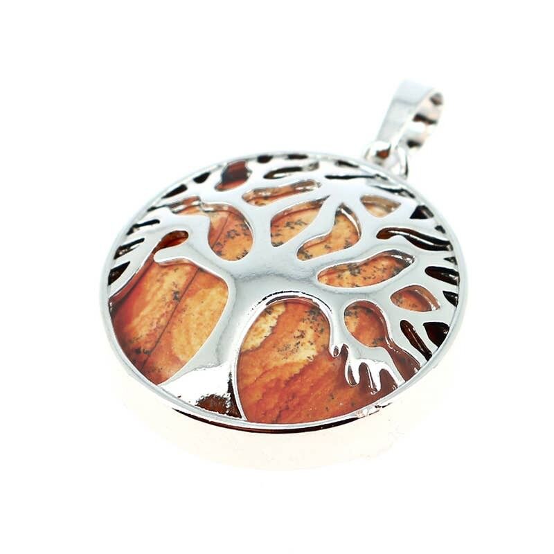 Lebensbaum-Landschaftsjaspis-Anhänger 2.5cms