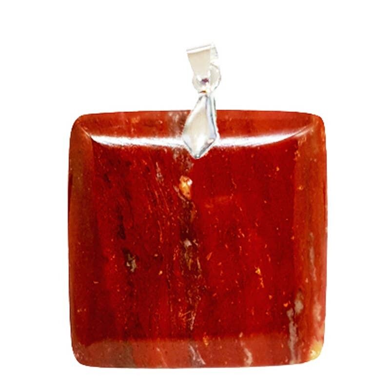 Quadratische rote Jaspis-Anhänger