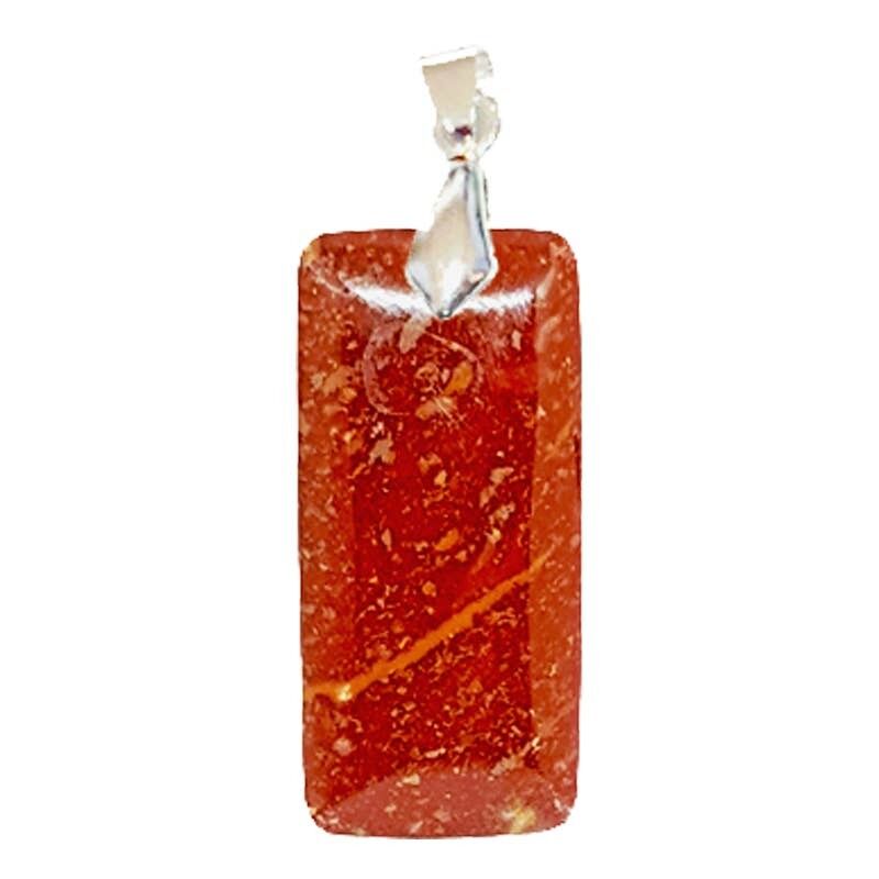Feine rechteckige rote Jaspis-Anhänger