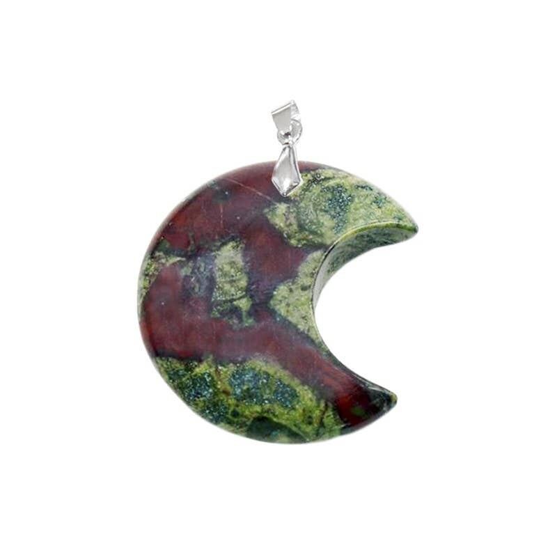 Drachenblut-Jaspis Mond Anhänger 30 mm