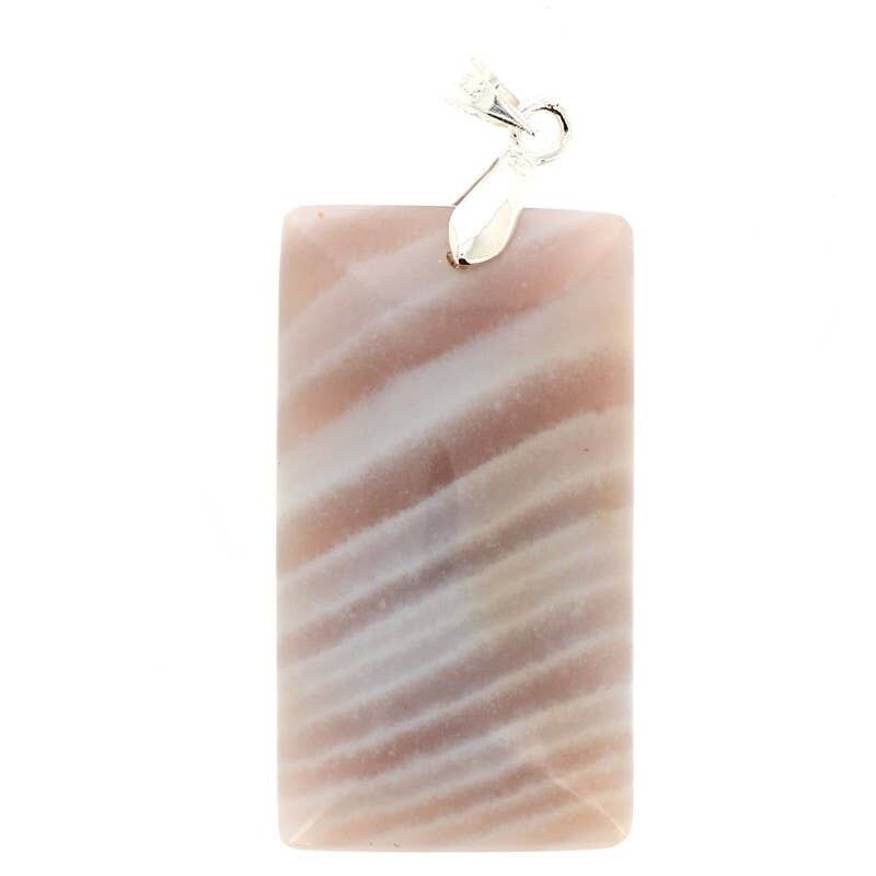 Pendente Zebra Jasper del Madagascar Thin Rectangle