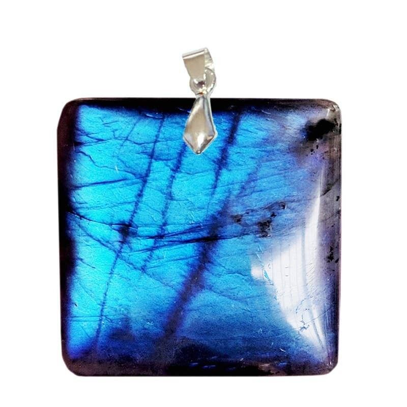 Ciondoli quadrati in labradorite EXTRA 3.5CM