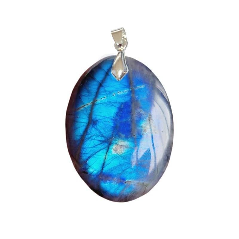 Ciondolo labradorite ovale EXTRA da 3 a 3.5CM