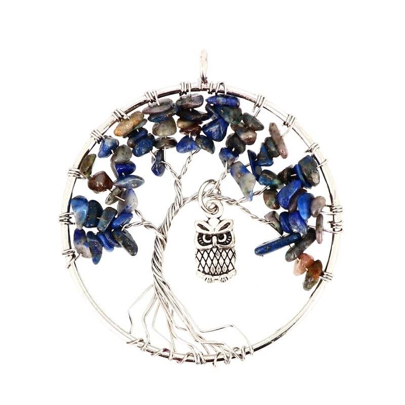 Cerchio gufo lapislazzuli 5 cm