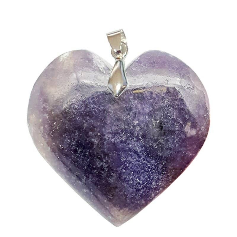 Ciondoli in lepidolite del Madagascar Heart