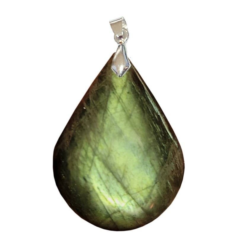 Pendenti in labradorite verde goccia