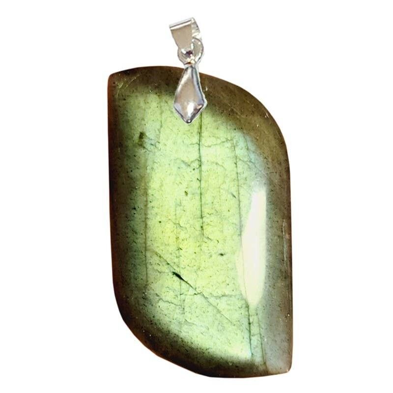 Pendenti in labradorite verde a forma di S