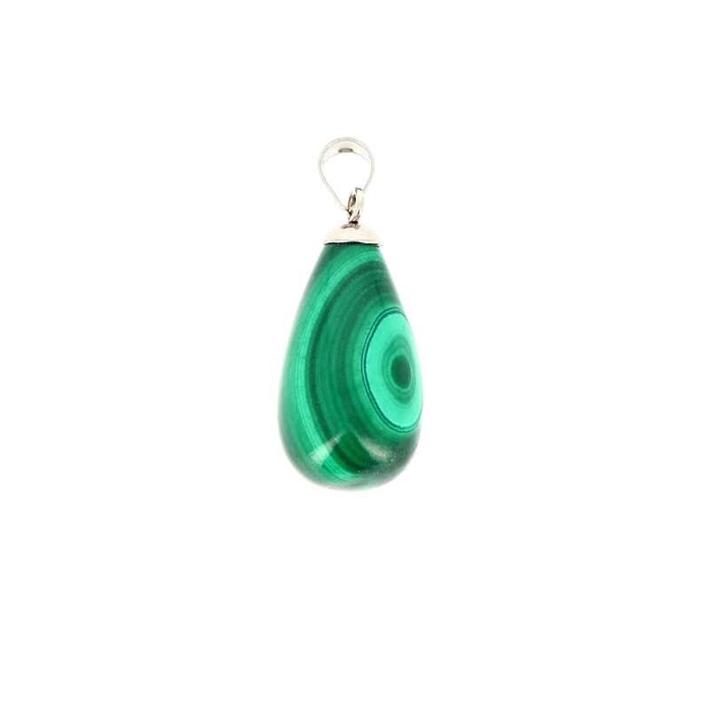 Ciondolo a goccia EXTRA in vera Malachite 2,2 x 1,2 cm