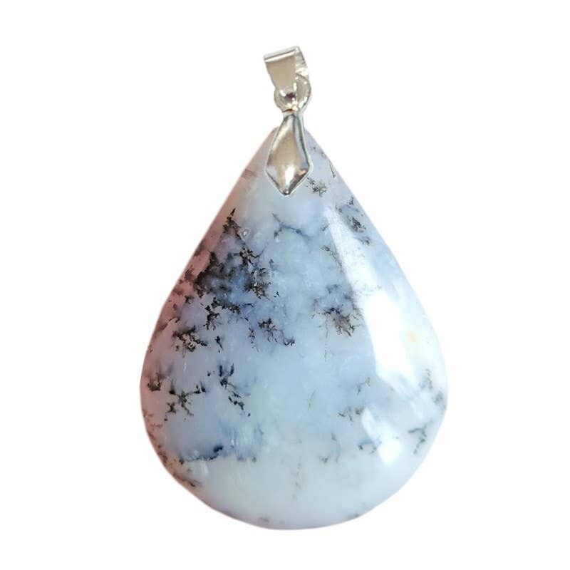 Pendenti a goccia in opale dendritico (merlinite)