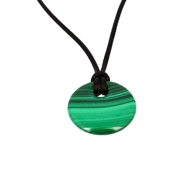 Ciondolo EXTRA Rotondo in Vera Malachite 3 cm