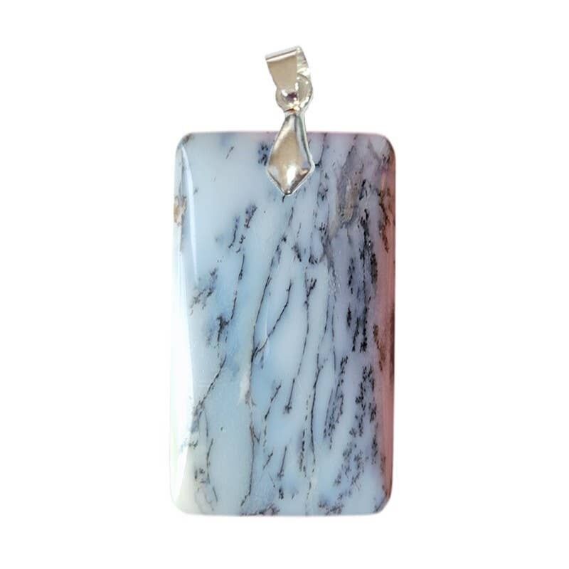Pendenti rettangolari in opale dendritico (merlinite).