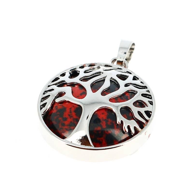 Ciondoli Albero della Vita in mogano o ossidiana viola 2.5CM