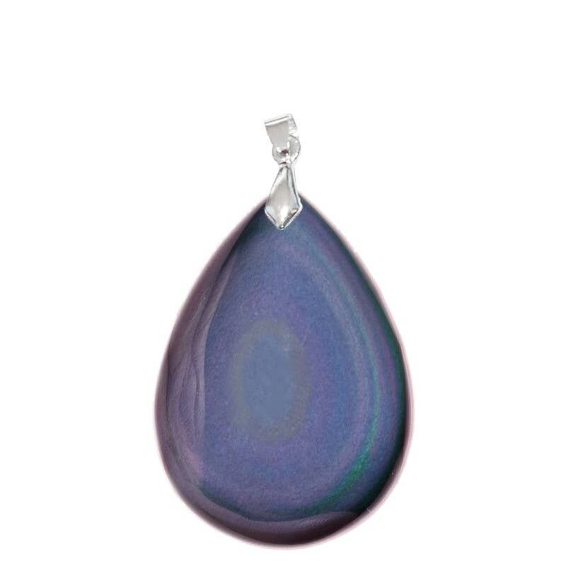 Pendentif Obsidienne Œil Céleste Forme Goutte