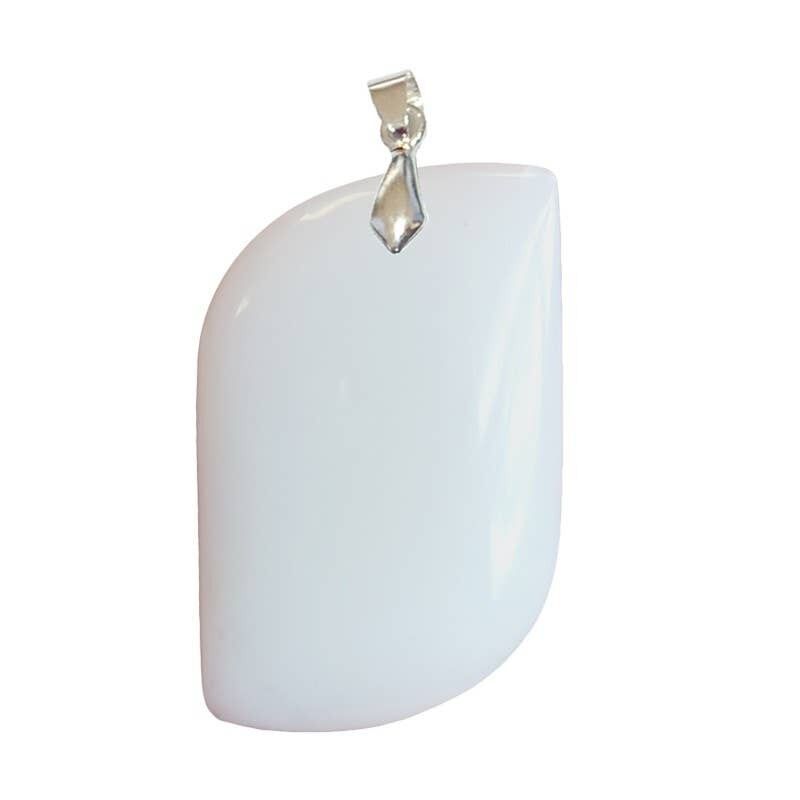 Colgantes en forma de S de ópalo blanco