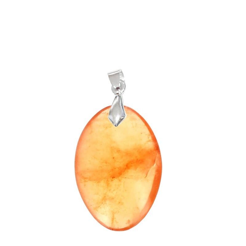 Colgantes ovalados de ópalo amarillo - POPJO21-25