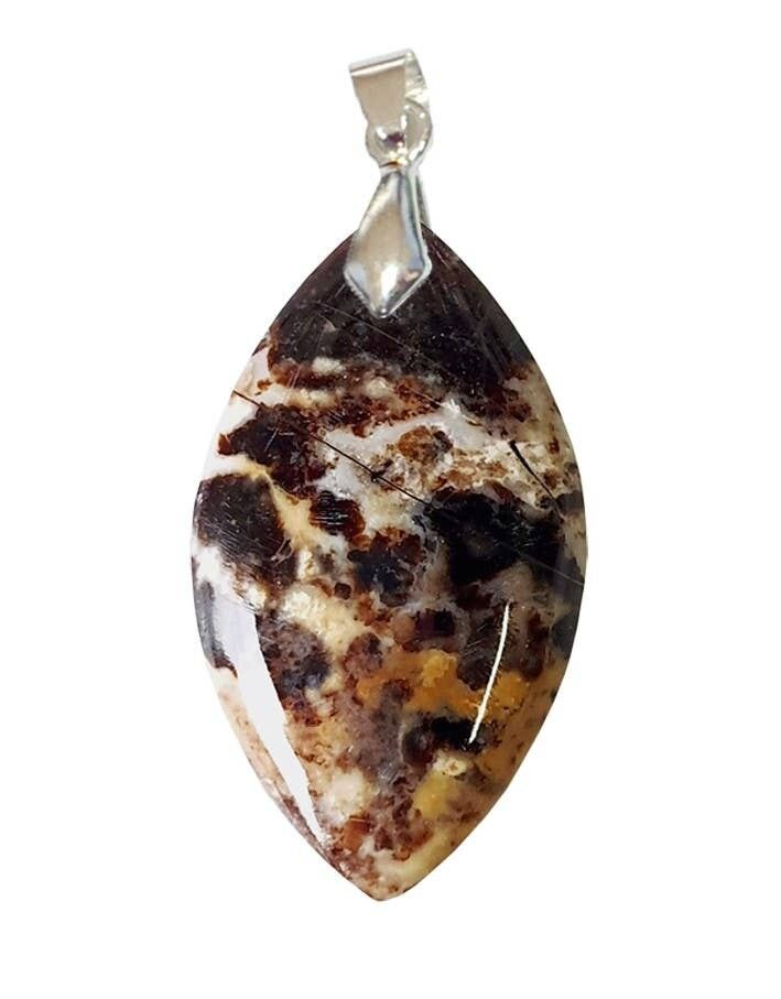 Colgantes de ópalo negro de Madagascar en talla marquesa - POPNMP