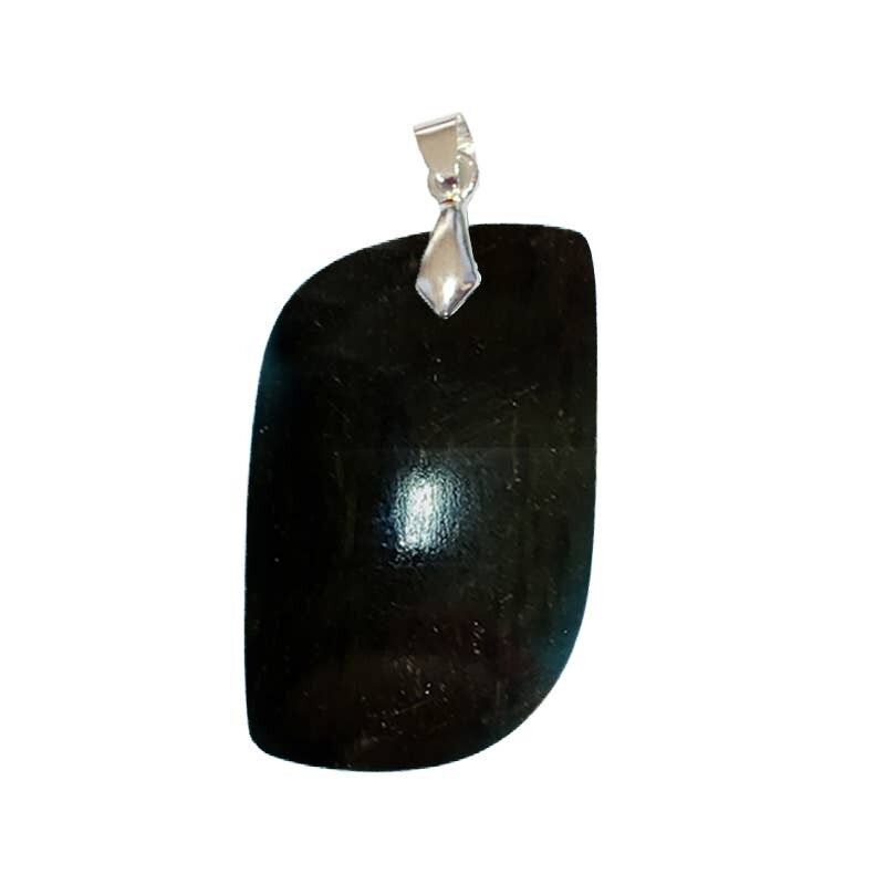 Colgantes de ópalo negro de Madagascar en forma de S - POPNOSP