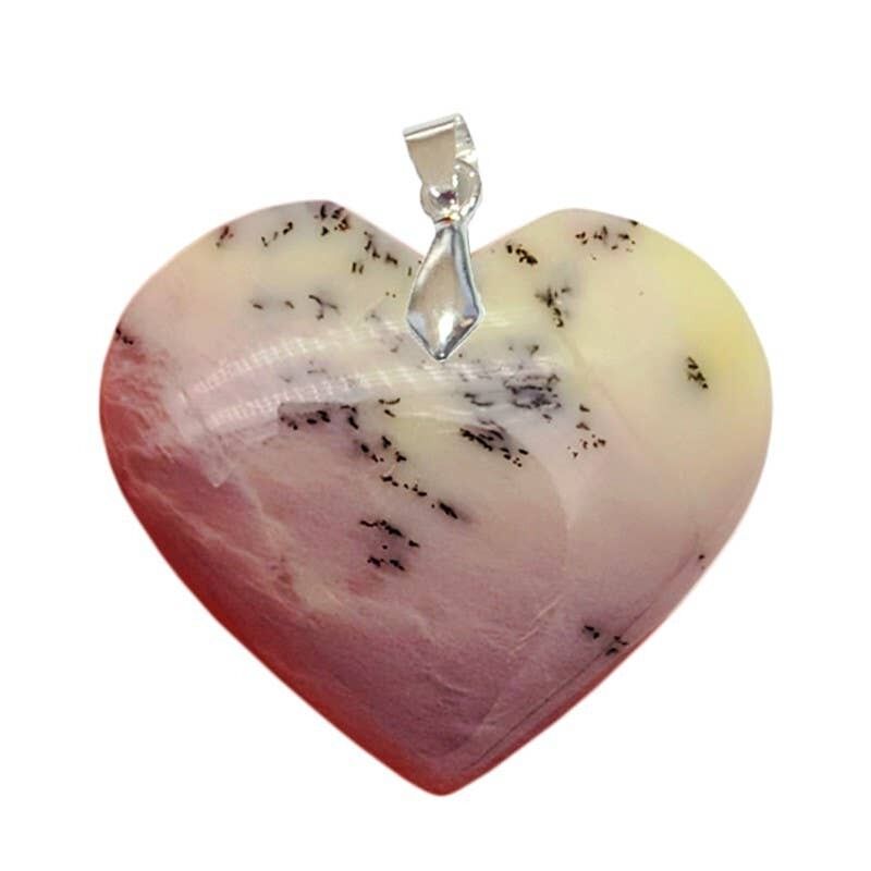 Ciondoli cuore viola e opale verde