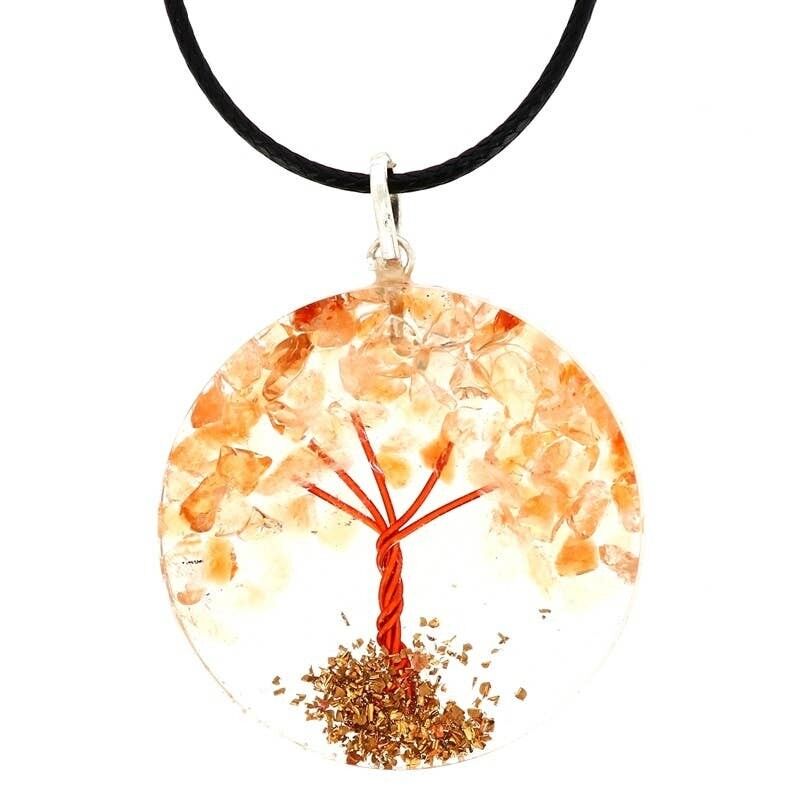 Ciondoli Albero della Vita in Orgonite Citrino 3.5CM